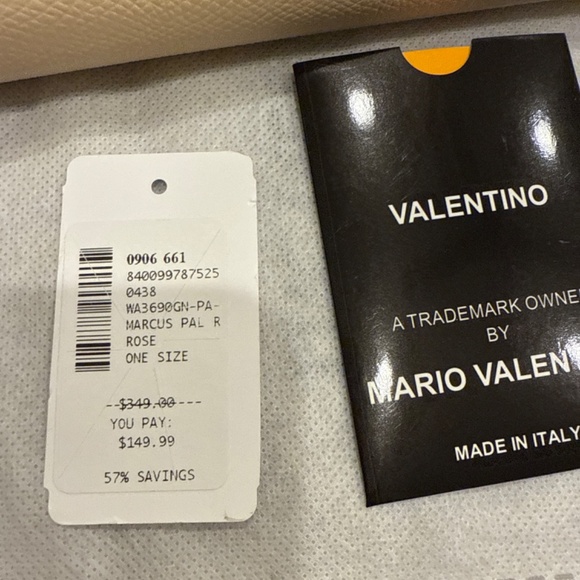 Valentino By Mario Valentino Cream Wallet - Picture 3 of 5